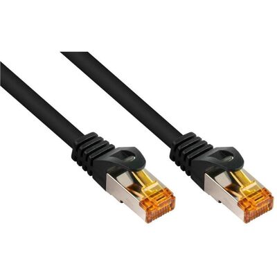 Varia RJ45 Cat.7 Patchkabel 0,25m TPE schwarz – flexibles Netzwerkkabel (S/FTP, CAT7, 0.25 m), Netzwerkkabel Varia RJ45 Cat.7 Patchkabel 0,25m TPE schwarz – flexibles Netzwerkkabel (S/FTP, CAT7, 0.25 m), Netzwerkkabel