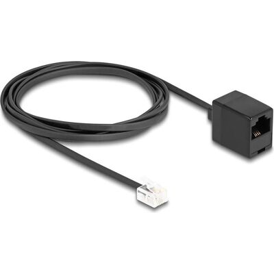 DeLock Telefonkabel RJ11 Stecker zu RJ45 Buchse schwarz 2 m, Telefon Zubehör DeLock Telefonkabel RJ11 Stecker zu RJ45 Buchse schwarz 2 m, Telefon Zubehör