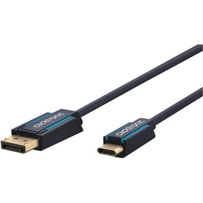 ClickTronic USB-C zu DisplayPort Kabel - 4K 60Hz, Blau, 1m ClickTronic USB-C zu DisplayPort Kabel - 4K 60Hz, Blau, 1m