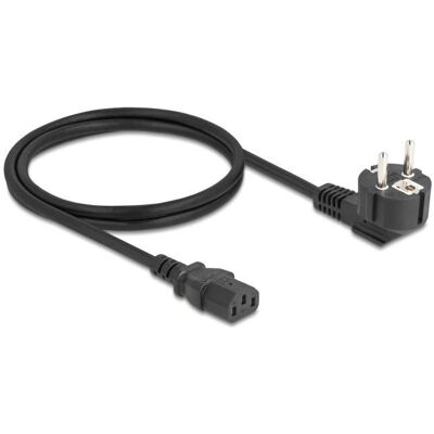 DeLock Netzkabel PC Schutzkontaktstecker CEE 7/7 90° gewinke (1 m), Stromkabel, Schwarz DeLock Netzkabel PC Schutzkontaktstecker CEE 7/7 90° gewinke (1 m), Stromkabel, Schwarz