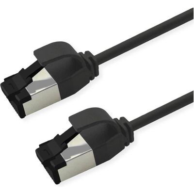 Roline S/FTP P-Kabel Kat.8.1,schw, 0.3m PoE, Slim, LSOH, Litzendraht (CAT8.1, 0.30 m), Netzwerkkabel Roline S/FTP P-Kabel Kat.8.1,schw, 0.3m PoE, Slim, LSOH, Litzendraht (CAT8.1, 0.30 m), Netzwerkkabel