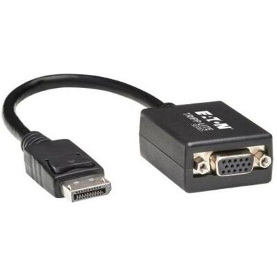 Eaton Tripp Lite by - Adaptateur DisplayPort vers VGA (M/F), 15,24 cm. (DisplayPort, VGA), Video Adapter, Schwarz Eaton Tripp Lite by - Adaptateur DisplayPort vers VGA (M/F), 15,24 cm. (DisplayPort, VGA), Video Adapter, Schwarz