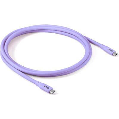 Club 3D Club3D Lifestyle USB-C Kabel PD 240W,20Gbps 2m lila St/St retail (2 m, USB 4, 240 W), USB Kabel Club 3D Club3D Lifestyle USB-C Kabel PD 240W,20Gbps 2m lila St/St retail (2 m, USB 4, 240 W), USB Kabel