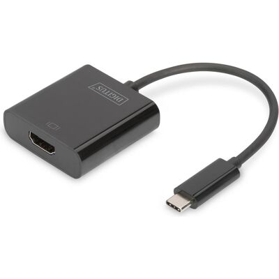 Digitus USB Type-C 4K HDMI Grafik-Ad. (HDMI, 15 cm), Data + Video Adapter, Schwarz Digitus USB Type-C 4K HDMI Grafik-Ad. (HDMI, 15 cm), Data + Video Adapter, Schwarz