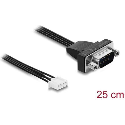 DeLock Serielles Anschlusskabel RS-232 D-Sub 9 Pin Stecker zu JST XH 4 Pin Pfostenbuchse 25 cm (0.25 m), Schnittstellenkabel DeLock Serielles Anschlusskabel RS-232 D-Sub 9 Pin Stecker zu JST XH 4 Pin Pfostenbuchse 25 cm (0.25 m), Schnittstellenkabel