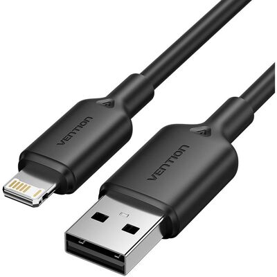 Vention LAMBH USB-A 2.0 zu Lightning Kabel 2m Schwarz PVC Vention LAMBH USB-A 2.0 zu Lightning Kabel 2m Schwarz PVC