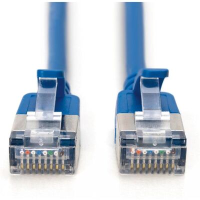Digitus CAT 6A F-FTP Slim Patchkabel, Kupfer, LSZH AWG 32/7, Länge, 0,5 m, Blau, 10 Stk. (F/FTP, CAT6a, 0.50 m), Netzwerkkabel Digitus CAT 6A F-FTP Slim Patchkabel, Kupfer, LSZH AWG 32/7, Länge, 0,5 m, Blau, 10 Stk. (F/FTP, CAT6a, 0.50 m), Netzwerkkabel