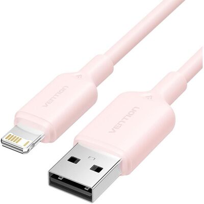 Vention USB 2.0 Type-A Male to Lightning Male 2.4A Cable 2M Pink PVC Type (2 m, USB 2.0, 12 W), USB Kabel Vention USB 2.0 Type-A Male to Lightning Male 2.4A Cable 2M Pink PVC Type (2 m, USB 2.0, 12 W), USB Kabel