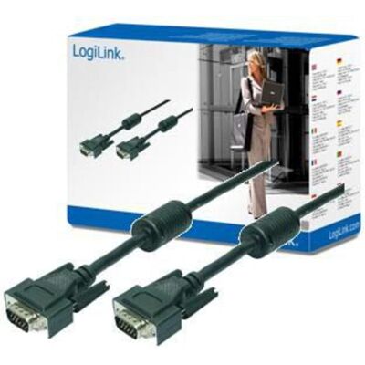LogiLink VGA — VGA (10 m), Videokabel, Schwarz LogiLink VGA — VGA (10 m), Videokabel, Schwarz