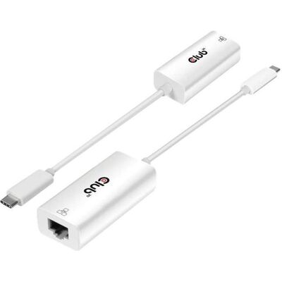 Club 3D USB3.2 Gen1 Typ-C zu RJ-45 (USB 3.2, RJ45 (1x)), Netzwerk Adapter, Weiss Club 3D USB3.2 Gen1 Typ-C zu RJ-45 (USB 3.2, RJ45 (1x)), Netzwerk Adapter, Weiss