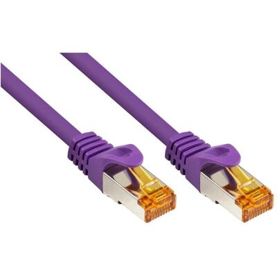 Varia Cat 7 Patchkabel RJ45, 0,25m, TPE, violett, geschirmt (S/FTP, CAT7, 0.25 m), Netzwerkkabel Varia Cat 7 Patchkabel RJ45, 0,25m, TPE, violett, geschirmt (S/FTP, CAT7, 0.25 m), Netzwerkkabel