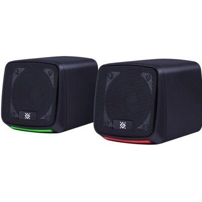 Defender GŁOŚNIKI PC J3 2.0 6W LED USB CZARNE 65963, PC Lautsprecher, Schwarz Defender GŁOŚNIKI PC J3 2.0 6W LED USB CZARNE 65963, PC Lautsprecher, Schwarz