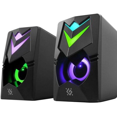 Defender GLOSNIKI PC J4 2.0 6W LED USB CZARNE 65964, PC Lautsprecher, Schwarz Defender GLOSNIKI PC J4 2.0 6W LED USB CZARNE 65964, PC Lautsprecher, Schwarz