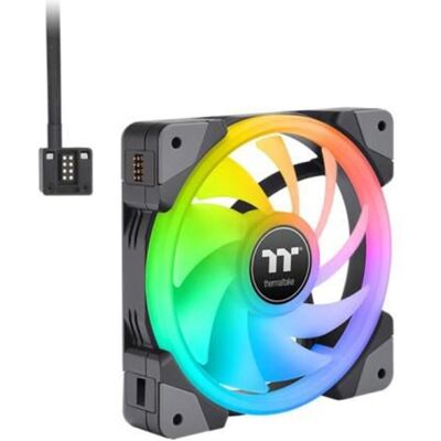 Thermaltake TT SWAFAN EX14 RGB PC Cooling Fan TT 3er CL-F144-PL14SW-A (140 mm, 3x), PC Lüfter, Schwarz, Mehrfarbig, Transparent Thermaltake TT SWAFAN EX14 RGB PC Cooling Fan TT 3er CL-F144-PL14SW-A (140 mm, 3x), PC Lüfter, Schwarz, Mehrfarbig, Transparent