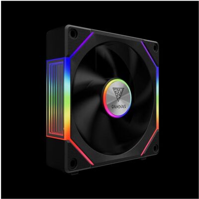 Gamdias Lot de 3 Ventilateurs de boitier Aeolus P2U RGB - 12cm (Noir) (120 mm, 3x), PC Lüfter, Schwarz Gamdias Lot de 3 Ventilateurs de boitier Aeolus P2U RGB - 12cm (Noir) (120 mm, 3x), PC Lüfter, Schwarz