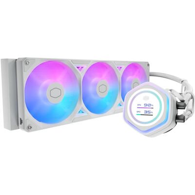 Cooler Master MasterLiquid Atmos II LCD 360, CPU Wasserkühler, Weiss Cooler Master MasterLiquid Atmos II LCD 360, CPU Wasserkühler, Weiss