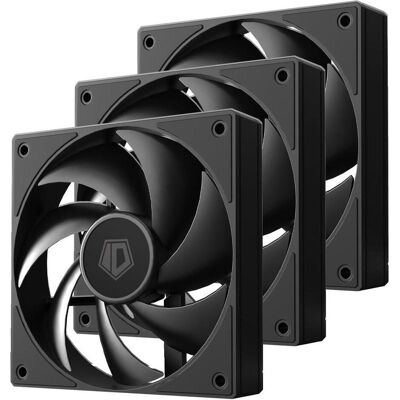 ID-Cooling Set of 3 AF-125 120mm fans black (120 mm, 3x), PC Lüfter, Schwarz ID-Cooling Set of 3 AF-125 120mm fans black (120 mm, 3x), PC Lüfter, Schwarz
