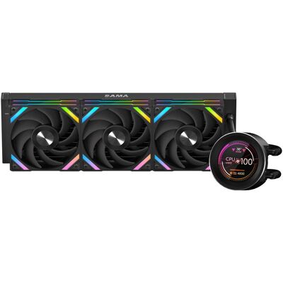 Sama Gears Q60 Black 360mm AIO, CPU Wasserkühler, Schwarz Sama Gears Q60 Black 360mm AIO, CPU Wasserkühler, Schwarz