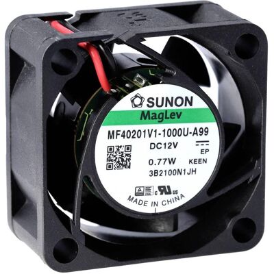 Sunon D04154670G-00 Axiallüfter 12 V/DC 15.11 m³/h (L x B x H) 20 x 40 x 40 mm (40 mm), PC Lüfter, Schwarz Sunon D04154670G-00 Axiallüfter 12 V/DC 15.11 m³/h (L x B x H) 20 x 40 x 40 mm (40 mm), PC Lüfter, Schwarz