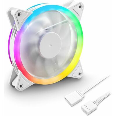 Sharkoon SHARK Blades PWM RGB Fan White (120 mm, 1x), PC Lüfter, Weiss Sharkoon SHARK Blades PWM RGB Fan White (120 mm, 1x), PC Lüfter, Weiss