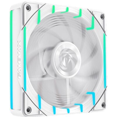 GameMax Ventilateur de boitier Tornado T12 Reverse Argb - 12cm (Blanc) (120 mm), PC Lüfter, Weiss GameMax Ventilateur de boitier Tornado T12 Reverse Argb - 12cm (Blanc) (120 mm), PC Lüfter, Weiss