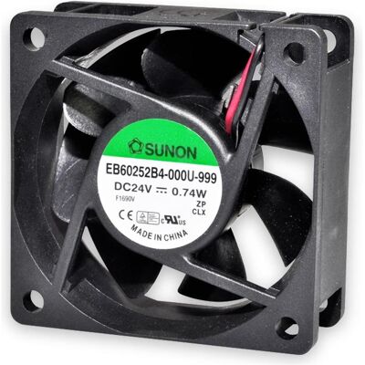 Sunon Axiallüfter EE60251S31000U999, 60x60x25 mm, 12 V- (60 mm), PC Lüfter, Schwarz Sunon Axiallüfter EE60251S31000U999, 60x60x25 mm, 12 V- (60 mm), PC Lüfter, Schwarz