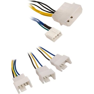 Akasa PWM Splitter-Kabel (3 Lüfter), Lüftersteuerung, Blau, Grün, Weiss, Gelb, Schwarz Akasa PWM Splitter-Kabel (3 Lüfter), Lüftersteuerung, Blau, Grün, Weiss, Gelb, Schwarz