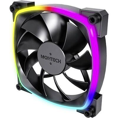 Montech AX120 PWM ARGB Lüfter - 120mm, schwarz (120 mm, 1x), PC Lüfter, Schwarz Montech AX120 PWM ARGB Lüfter - 120mm, schwarz (120 mm, 1x), PC Lüfter, Schwarz