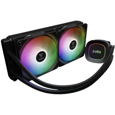 Gamdias Kit Watercooling AIO Aura GL Lite RGB - 240mm (Noir), CPU Wasserkühler, Schwarz Gamdias Kit Watercooling AIO Aura GL Lite RGB - 240mm (Noir), CPU Wasserkühler, Schwarz