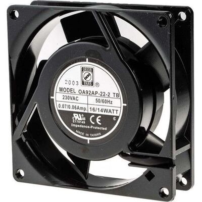 RS PRO Aluminium 92mm Axiallüfter - 230V, 27 CFM, 22dB RS PRO Aluminium 92mm Axiallüfter - 230V, 27 CFM, 22dB