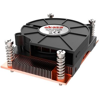 Akasa Low Profile CPU Kühler, AM4 (27.60 mm), CPU Kühler, Schwarz, Kupfer Akasa Low Profile CPU Kühler, AM4 (27.60 mm), CPU Kühler, Schwarz, Kupfer