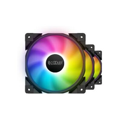 Pccooler Halo FRGB 3 in 1 (120 mm, 3x), PC Lüfter, Schwarz Pccooler Halo FRGB 3 in 1 (120 mm, 3x), PC Lüfter, Schwarz