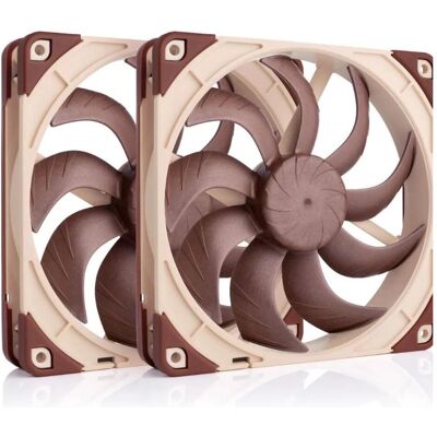 Noctua NF-A14x25 G2 PWM Sx2-PP (140 mm, 2x), PC Lüfter, Beige, Braun Noctua NF-A14x25 G2 PWM Sx2-PP (140 mm, 2x), PC Lüfter, Beige, Braun