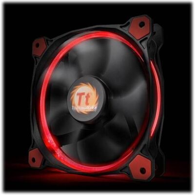 Thermaltake Gehäuselüfter 120mm Rote LED (120 mm, 1x), PC Lüfter, Schwarz Thermaltake Gehäuselüfter 120mm Rote LED (120 mm, 1x), PC Lüfter, Schwarz