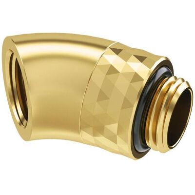 Barrow Dazzle Adapter 45 Grad G1/4 Zoll AG auf G1/4 Zoll IG - drehbar, gold, Wasserkühlung Anschluss, Gold Barrow Dazzle Adapter 45 Grad G1/4 Zoll AG auf G1/4 Zoll IG - drehbar, gold, Wasserkühlung Anschluss, Gold