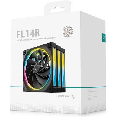 DeepCool "140mm FL14R 3IN1 Black" (140 mm, 3x), PC Lüfter, Schwarz DeepCool "140mm FL14R 3IN1 Black" (140 mm, 3x), PC Lüfter, Schwarz