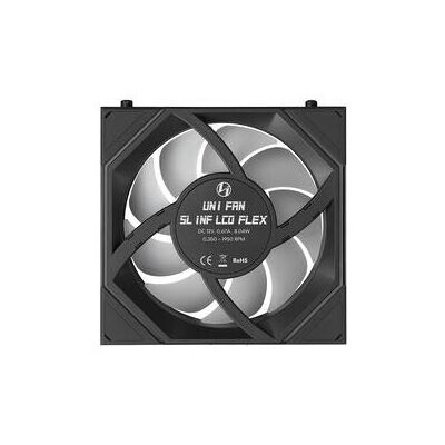 Lian-Li UNI FAN SL-INF LCD FLEX Wireless Lüfter, ARGB und LCD - 120mm, schwarz (120 mm), PC Lüfter, Schwarz Lian-Li UNI FAN SL-INF LCD FLEX Wireless Lüfter, ARGB und LCD - 120mm, schwarz (120 mm), PC Lüfter, Schwarz