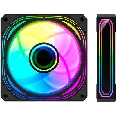 CoolBox Infinity Pro ARGB (120 mm, 4x), PC Lüfter, Mehrfarbig, Schwarz CoolBox Infinity Pro ARGB (120 mm, 4x), PC Lüfter, Mehrfarbig, Schwarz