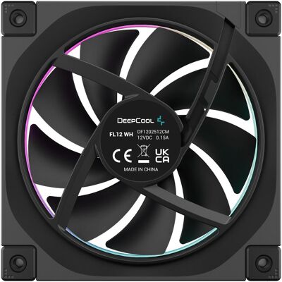 DeepCool FL12 (120 mm, 1x), PC Lüfter, Schwarz, Mehrfarbig DeepCool FL12 (120 mm, 1x), PC Lüfter, Schwarz, Mehrfarbig