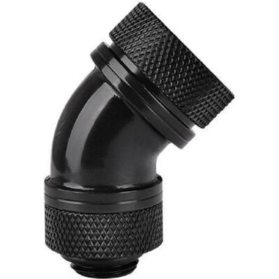 Thermaltake Pacific Anschluss G1/4 Zoll 45 Grad, Wasserkühlung Anschluss, Schwarz Thermaltake Pacific Anschluss G1/4 Zoll 45 Grad, Wasserkühlung Anschluss, Schwarz