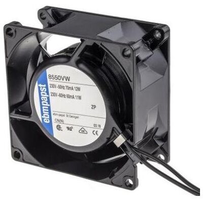 PAPST AC-Axiallüfter 230VAC 50m³/h (92 mm, 1x), PC Lüfter, Schwarz PAPST AC-Axiallüfter 230VAC 50m³/h (92 mm, 1x), PC Lüfter, Schwarz