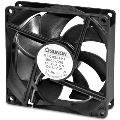 Sunon Axiallüfter MEC0251V2-A99, 120x120x25 mm, 12 V- (120 mm, 1x), PC Lüfter, Schwarz Sunon Axiallüfter MEC0251V2-A99, 120x120x25 mm, 12 V- (120 mm, 1x), PC Lüfter, Schwarz
