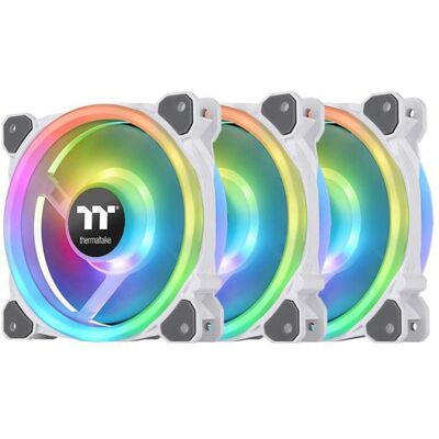 Thermaltake Riing Trio 12 RGB Radiator Fan White TT Premium Edition (120 mm, 3x), PC Lüfter, Weiss Thermaltake Riing Trio 12 RGB Radiator Fan White TT Premium Edition (120 mm, 3x), PC Lüfter, Weiss