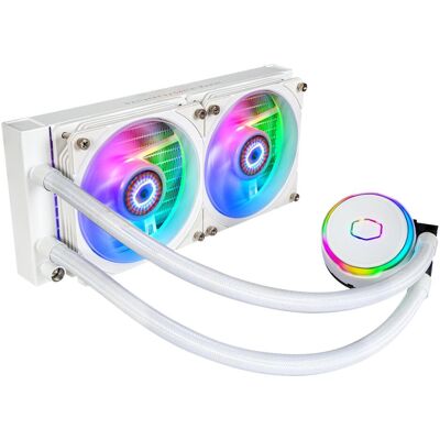 Cooler Master WAK CoolerMaster MasterLiquid PL240 FLUX White(1700/1200/20x, CPU Wasserkühler, Weiss Cooler Master WAK CoolerMaster MasterLiquid PL240 FLUX White(1700/1200/20x, CPU Wasserkühler, Weiss