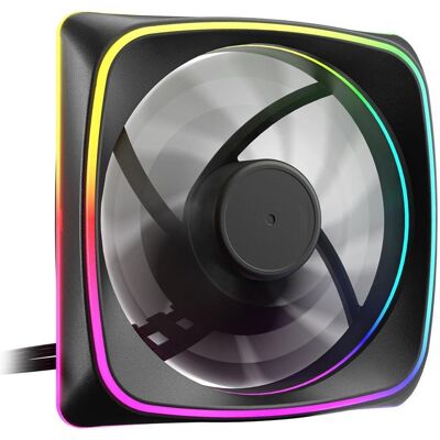 Sharkoon SHARK Lights RGB PWM (schwarz) (120 mm, 1x), PC Lüfter, Schwarz Sharkoon SHARK Lights RGB PWM (schwarz) (120 mm, 1x), PC Lüfter, Schwarz