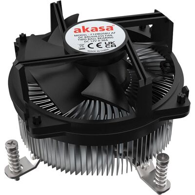 Akasa AK-CC6608BP01 Low Profile CPU-Kühler - Sockel LGA 1700, 63,2 mm Höhe (63.20 mm), CPU Kühler, Schwarz Akasa AK-CC6608BP01 Low Profile CPU-Kühler - Sockel LGA 1700, 63,2 mm Höhe (63.20 mm), CPU Kühler, Schwarz