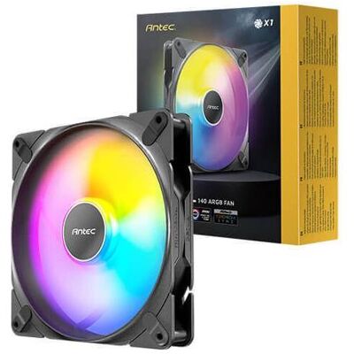 Antec Tranquil 140 ARGB, 140mm x 25mm Case Fans, ARGB PWM Fans, 1500RPM, 89.72CFM, 1.82mmHO, 4 Pin (140 mm, 1x), PC Lüfter, Grau, Schwarz, Mehrfarbig Antec Tranquil 140 ARGB, 140mm x 25mm Case Fans, ARGB PWM Fans, 1500RPM, 89.72CFM, 1.82mmHO, 4 Pin (140 mm, 1x), PC Lüfter, Grau, Schwarz, Mehrfarbig
