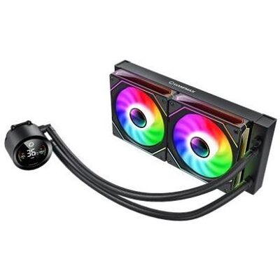 GameMax Chłodzenie wodne CPU Liquid Cooler ICEBURG 240 DIGITAL BK Intel, AMD, CPU Wasserkühler, Schwarz GameMax Chłodzenie wodne CPU Liquid Cooler ICEBURG 240 DIGITAL BK Intel, AMD, CPU Wasserkühler, Schwarz