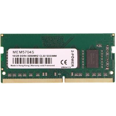 2-Power 16GB DDR4 3200MHz CL22 SoDIMM (1 x 16GB, 3200 MHz, DDR4-RAM, SO-DIMM), RAM 2-Power 16GB DDR4 3200MHz CL22 SoDIMM (1 x 16GB, 3200 MHz, DDR4-RAM, SO-DIMM), RAM