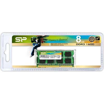 Silicon Power Notebook memory DDR3 8GB 1600MHz CL11 SO-DIMM 1.5V (1 x 8GB, 1600 MHz, DDR3-RAM, SO-DIMM), RAM Silicon Power Notebook memory DDR3 8GB 1600MHz CL11 SO-DIMM 1.5V (1 x 8GB, 1600 MHz, DDR3-RAM, SO-DIMM), RAM